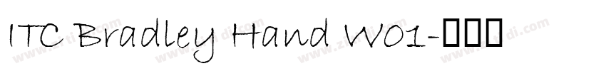 ITC Bradley Hand W01字体转换